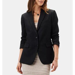 New Amour Vert Slim Tobie Cutaway Blazer Black Medium $250